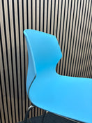 Switch Roscoe high stool with chrome legs and plastic shell- ice blue 2 image