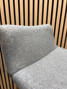 Switch Remy fully upholstered high stool with solid wooden frame and soft grey fabric 2 image