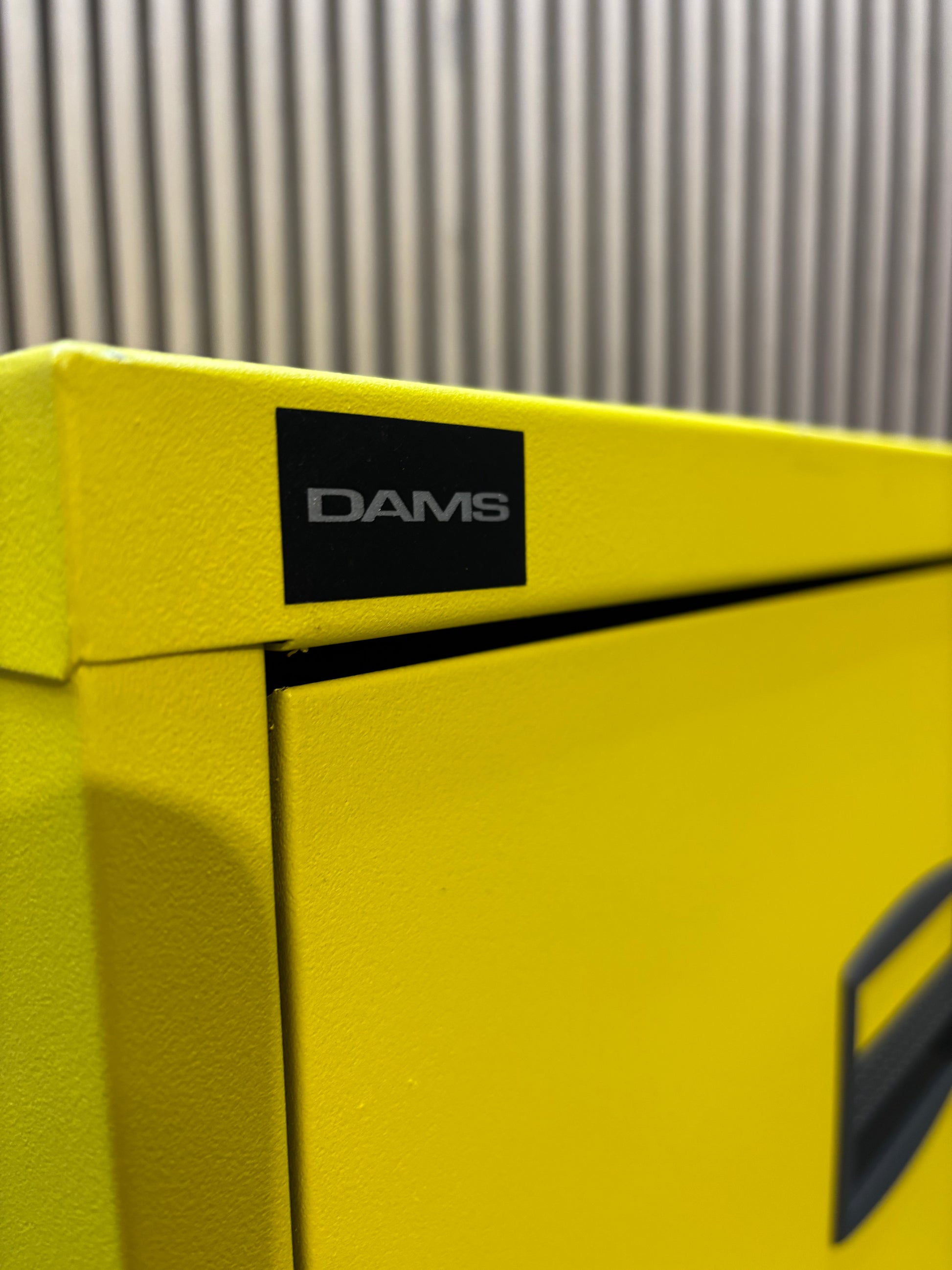 Steel 2 drawer contract filing cabinet 711mm high- yellow (Damage to bottom file)