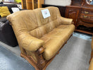 Switch 3+2+1 tan leather, solid wood framed sofa suite 3126 3 image
