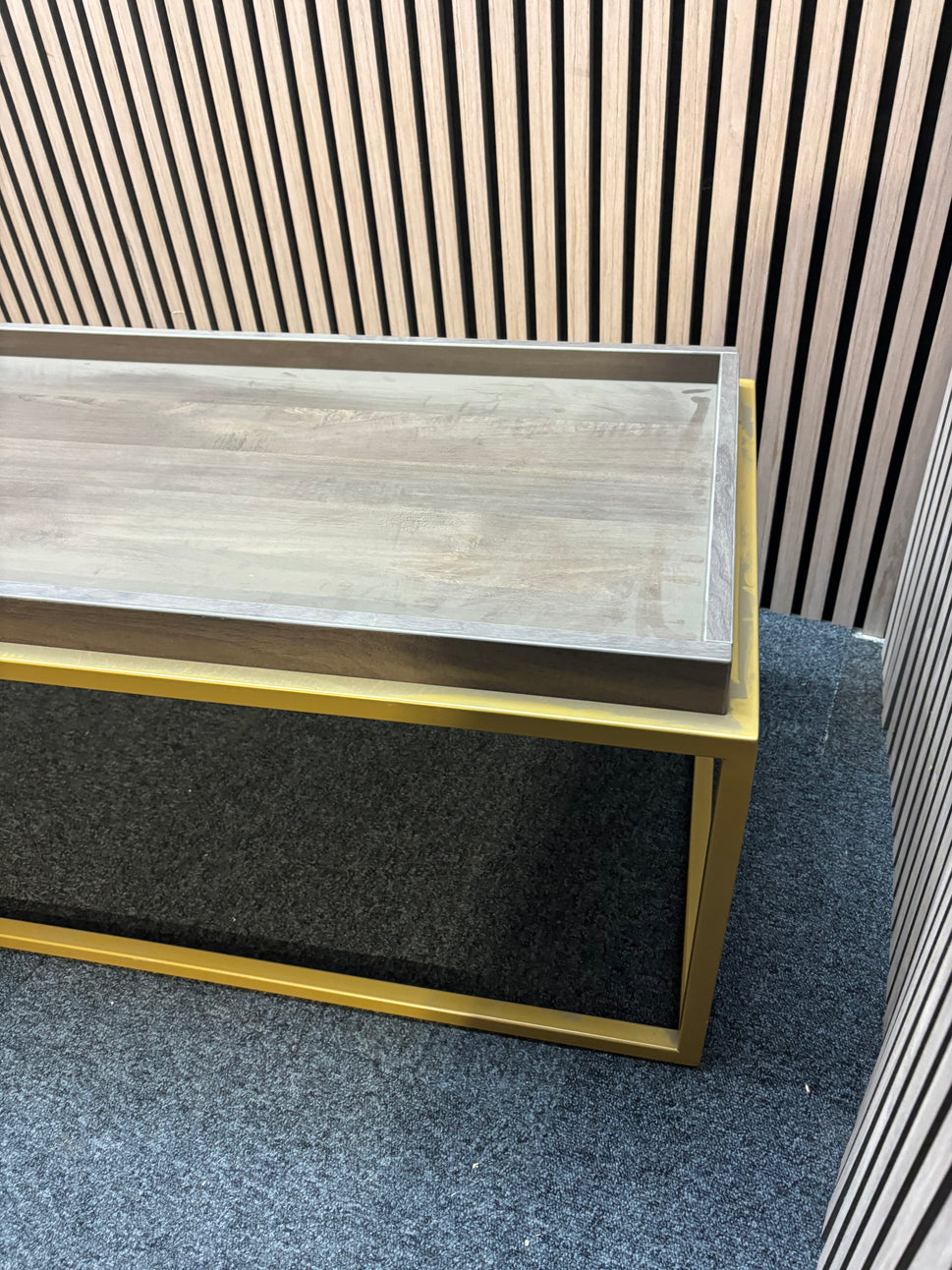 Parma rectangular coffee table with a steel frame