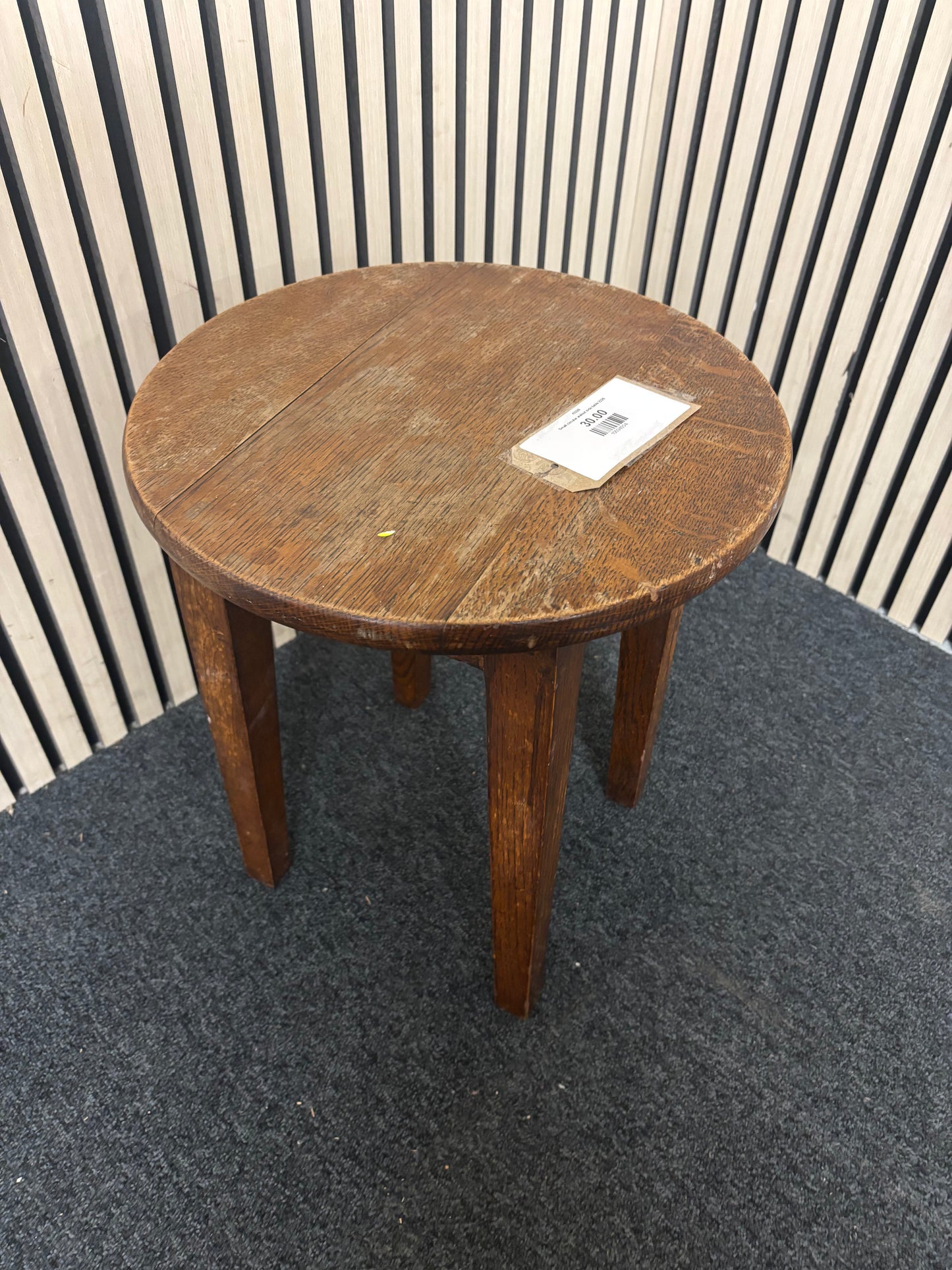 Small circular walnut side table 2226