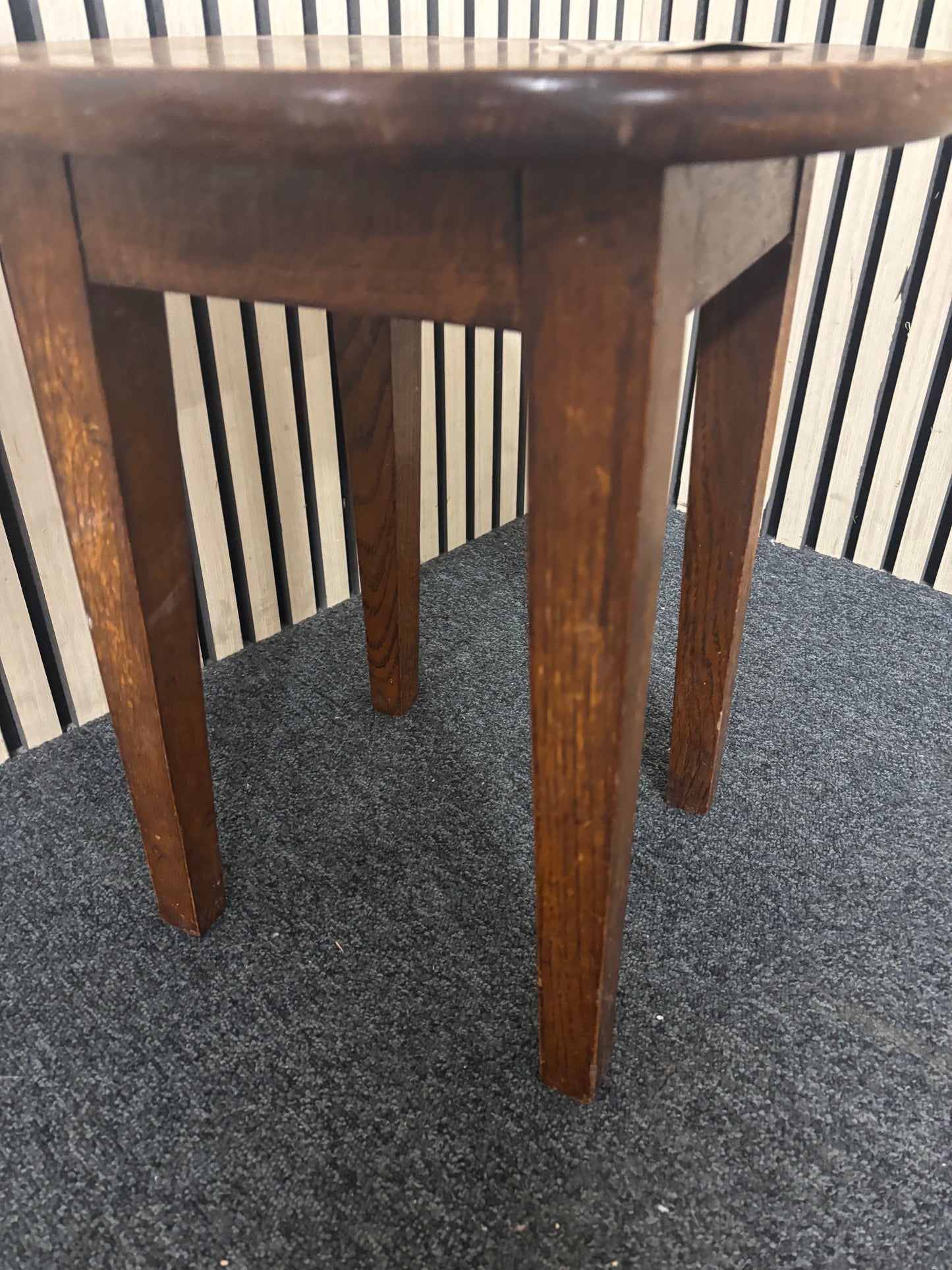Small circular walnut side table 2226