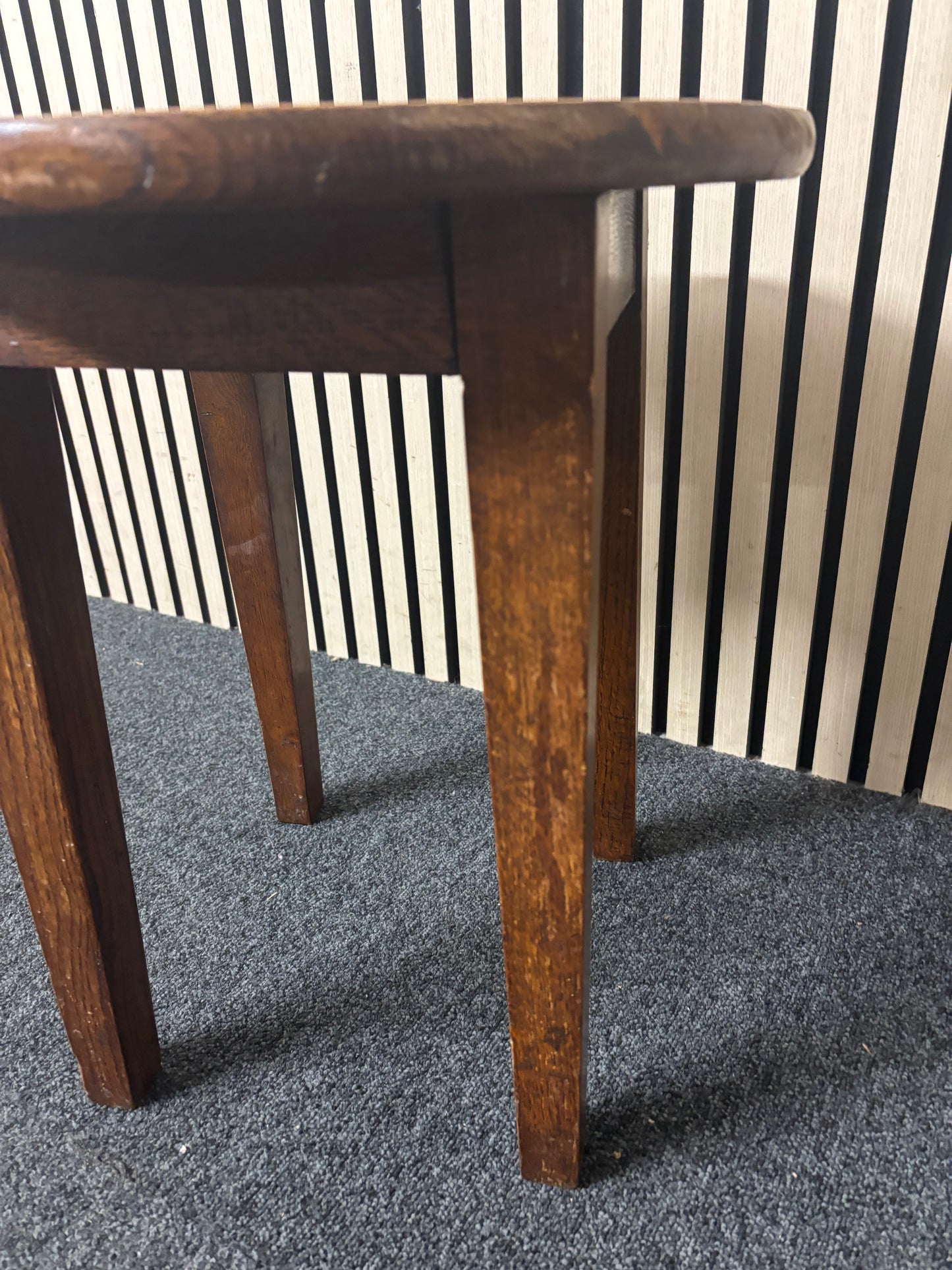 Small circular walnut side table 2226