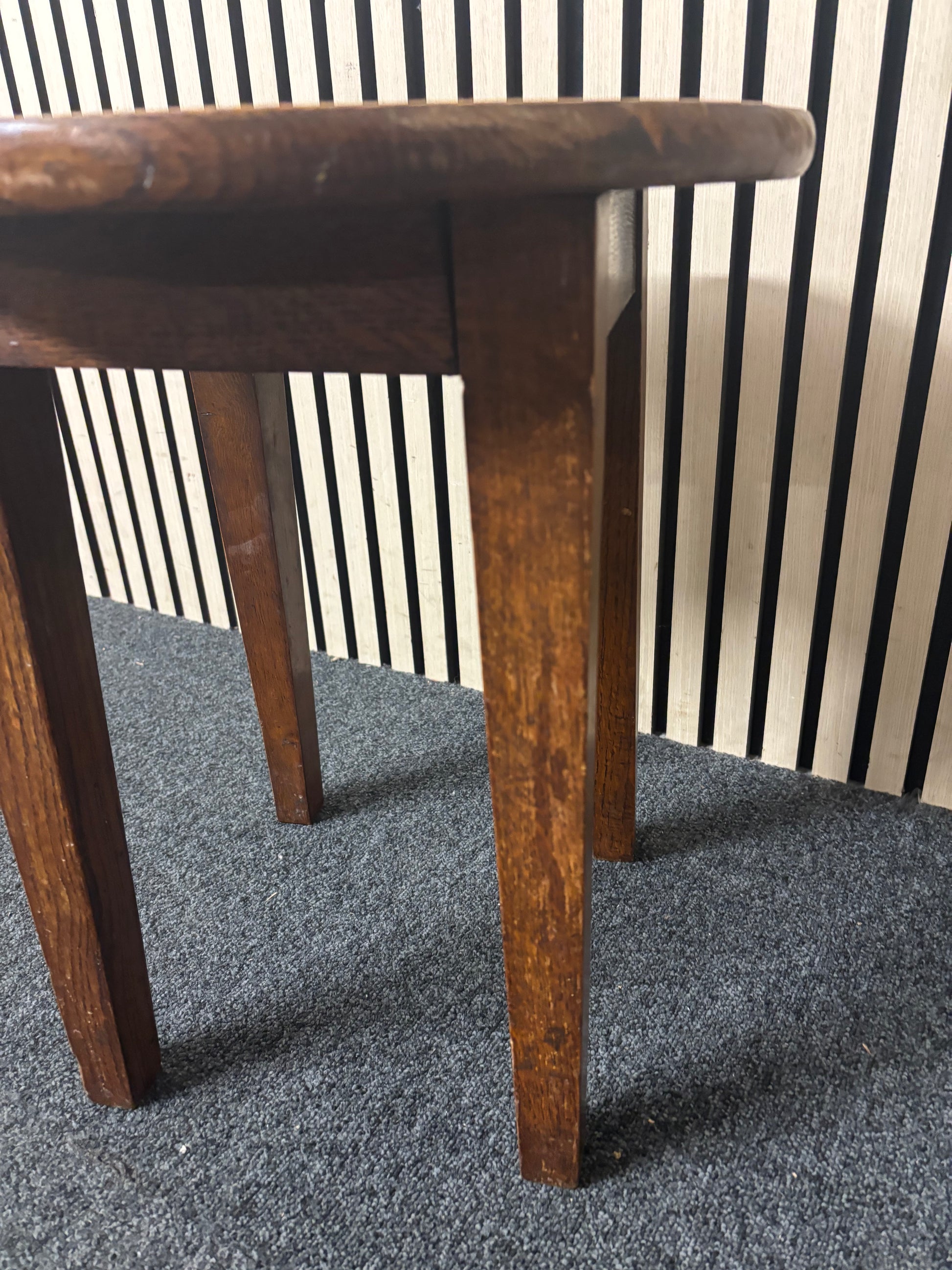 Small circular walnut side table 2226