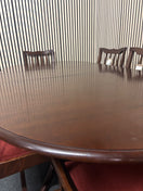 Switch Small solid dark wood stained oval table with 4 chairs and 2 carvers (W 150, 188 extnd x D 90 cm) 2226 2 image