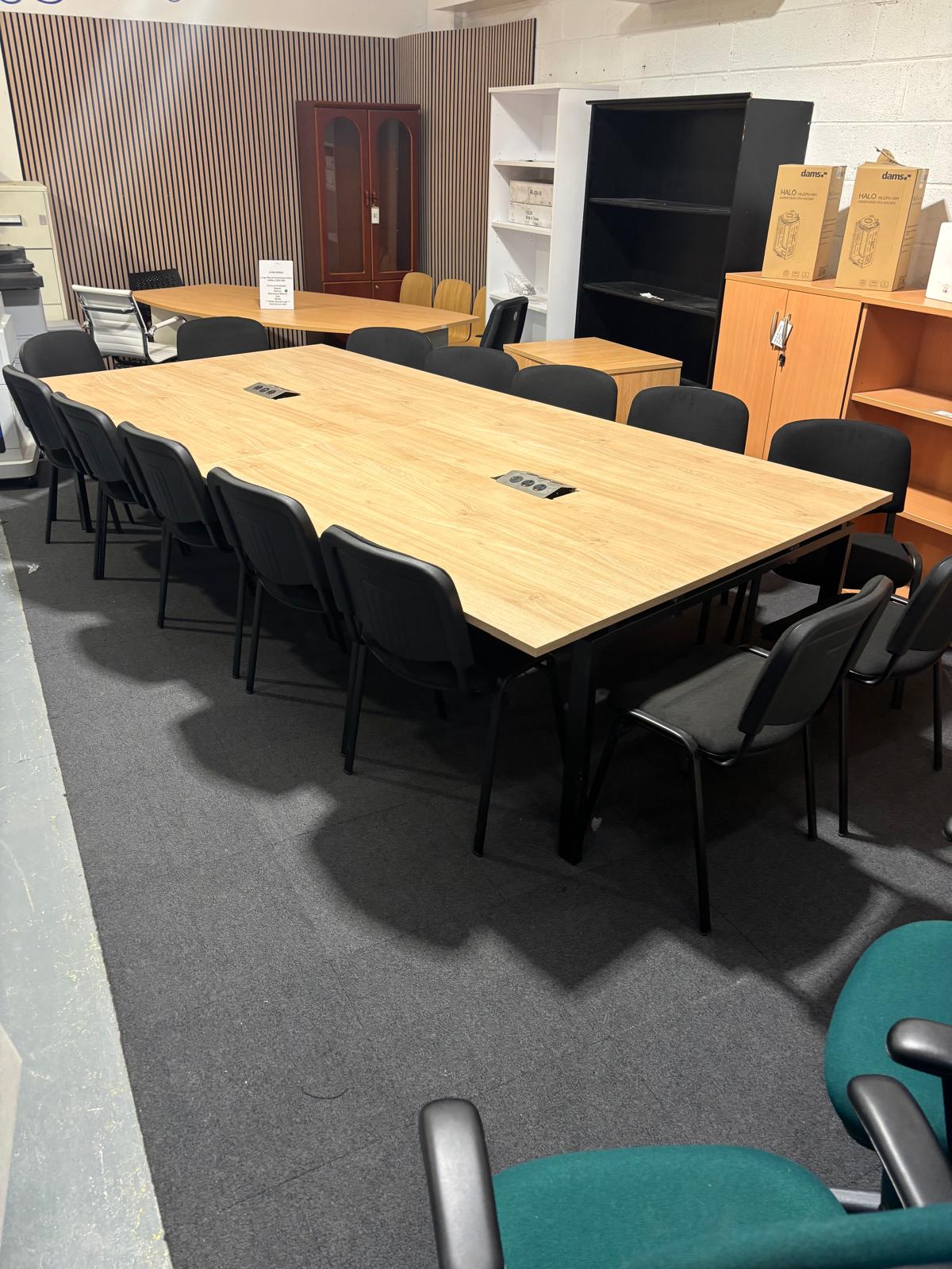 Adapt boardroom table light oak- 3.2m x 1.6m