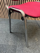 Switch Red fabric solid metal framed stacking chair 3 image