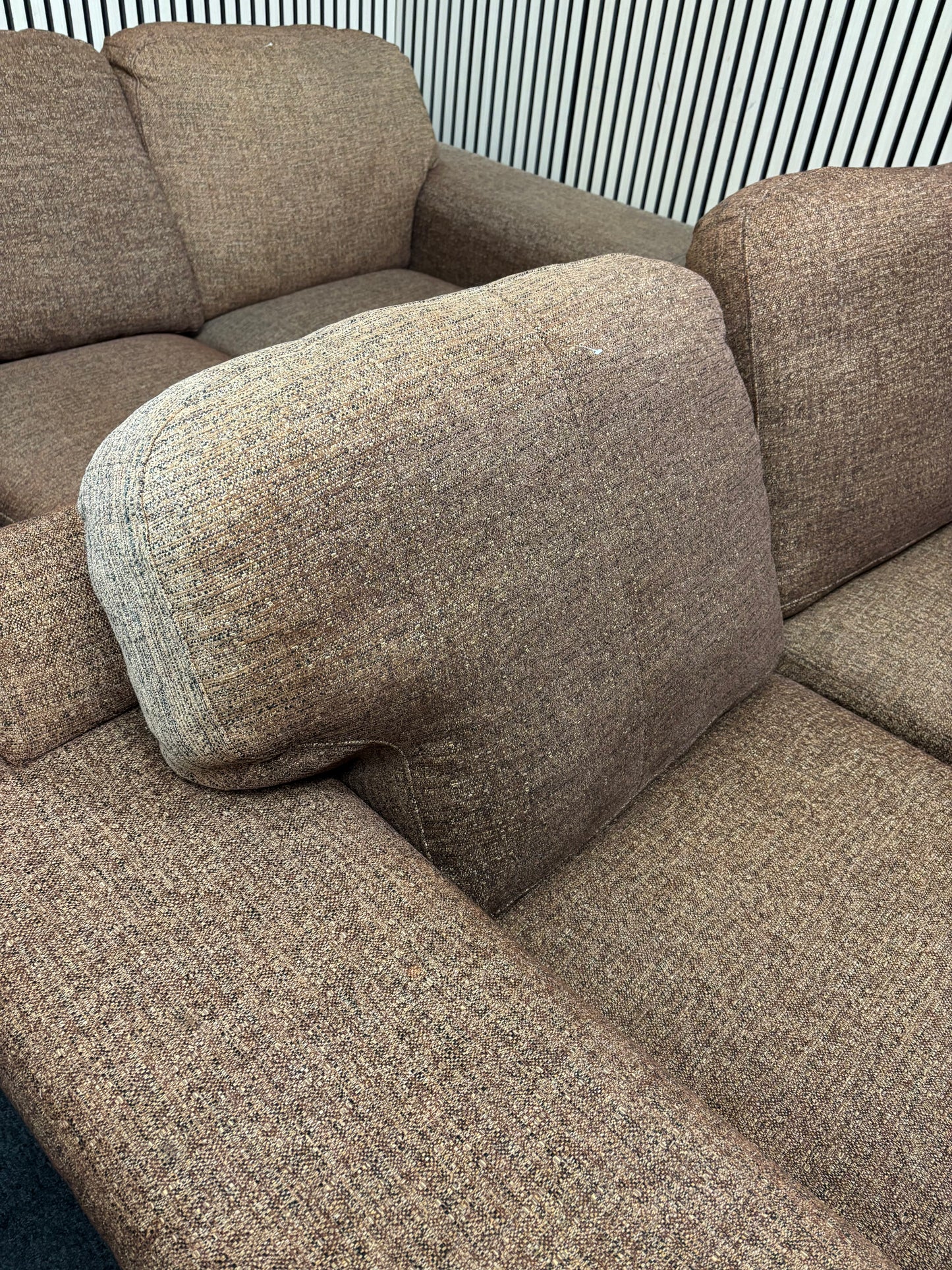 3+2 dark brown fabric suite 2226