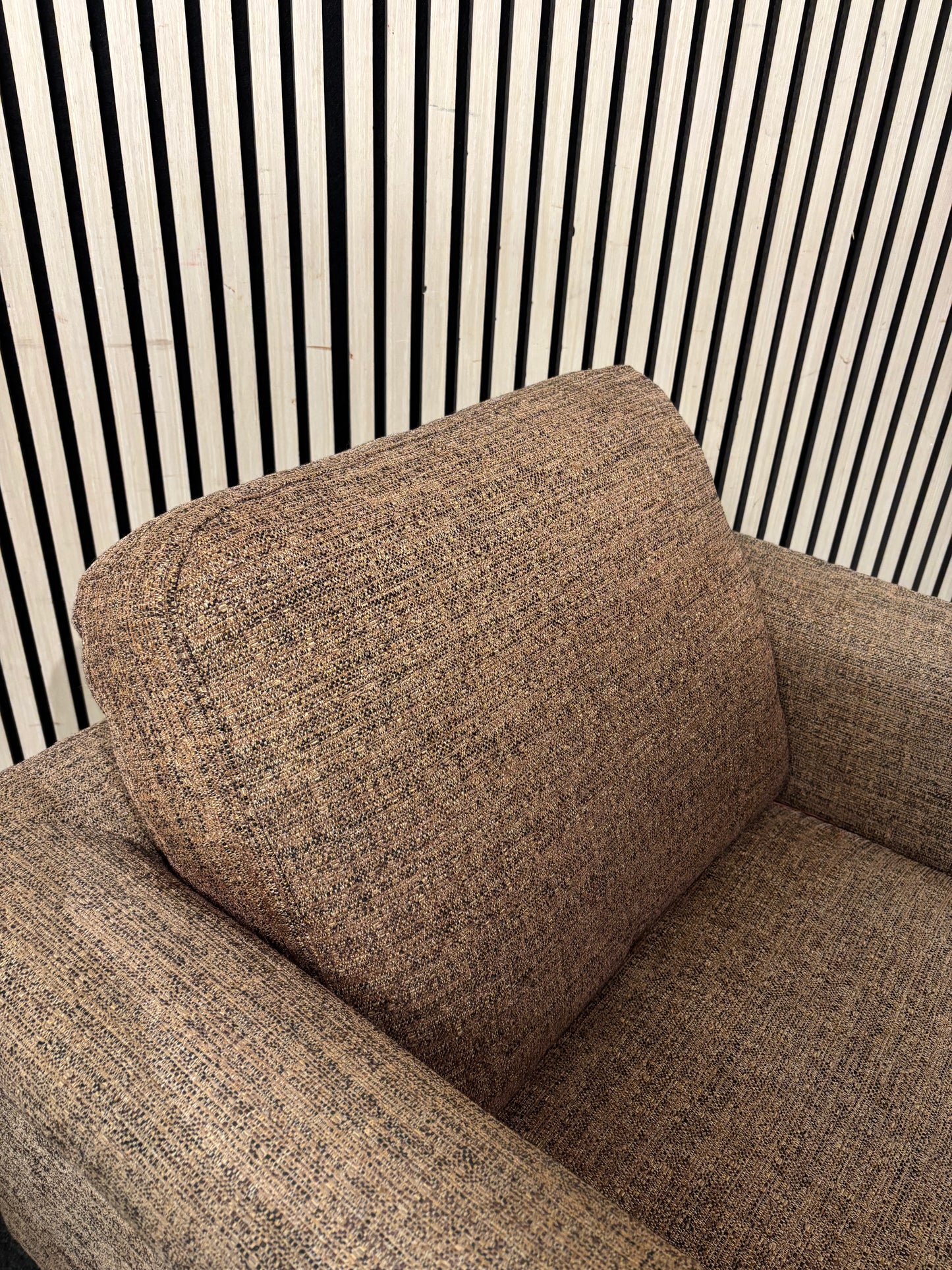 Dark brown fabric solid framed armchair 2226