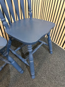 Switch Solid wooden framed blue painted kitchen chair (SET OF 2) 2226 3 image