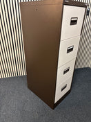 Switch 4 drawer Royale 4 drawer filing cabinets - coffee cream with key 2 image