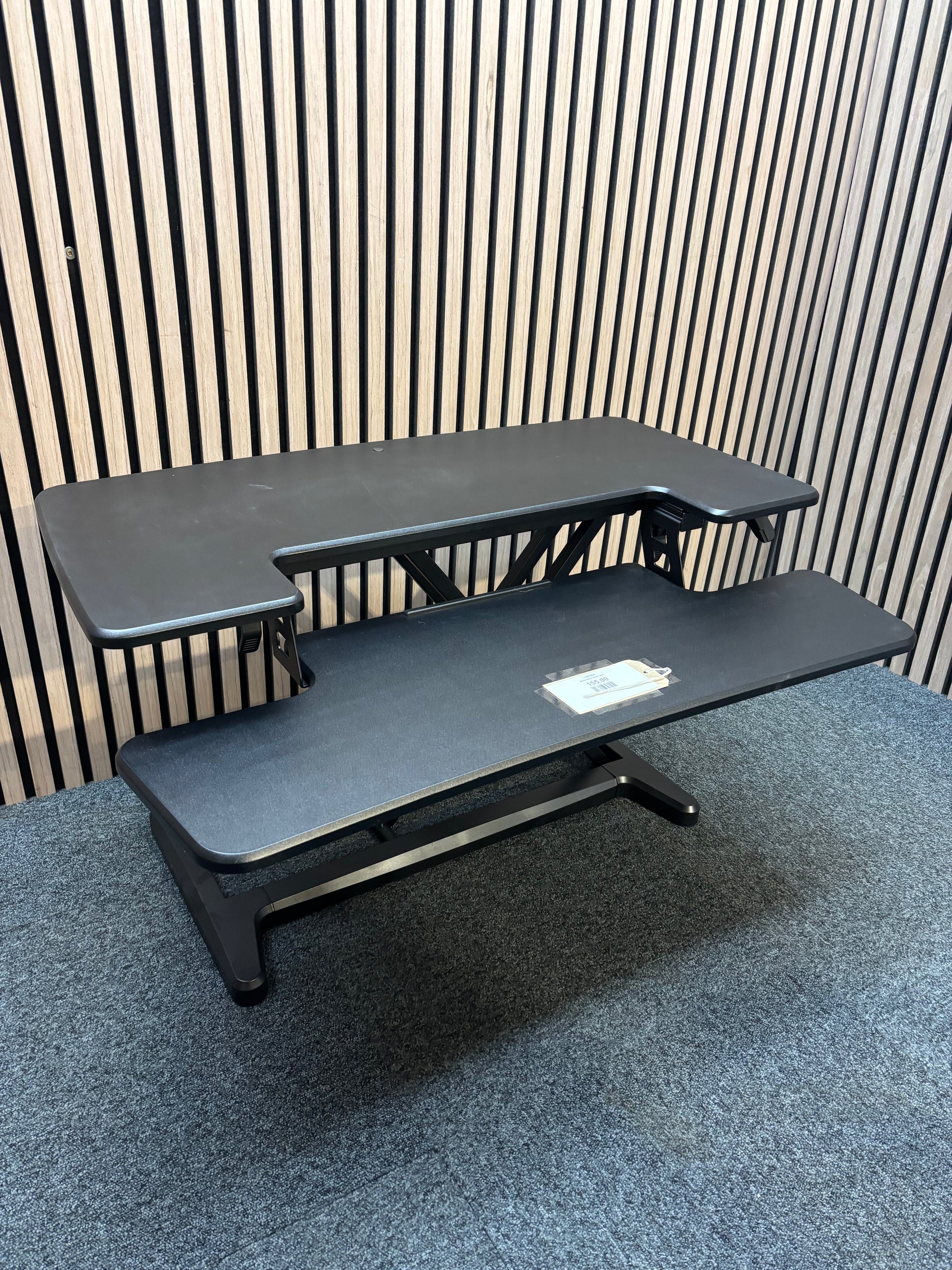 Black plastic desk raiser