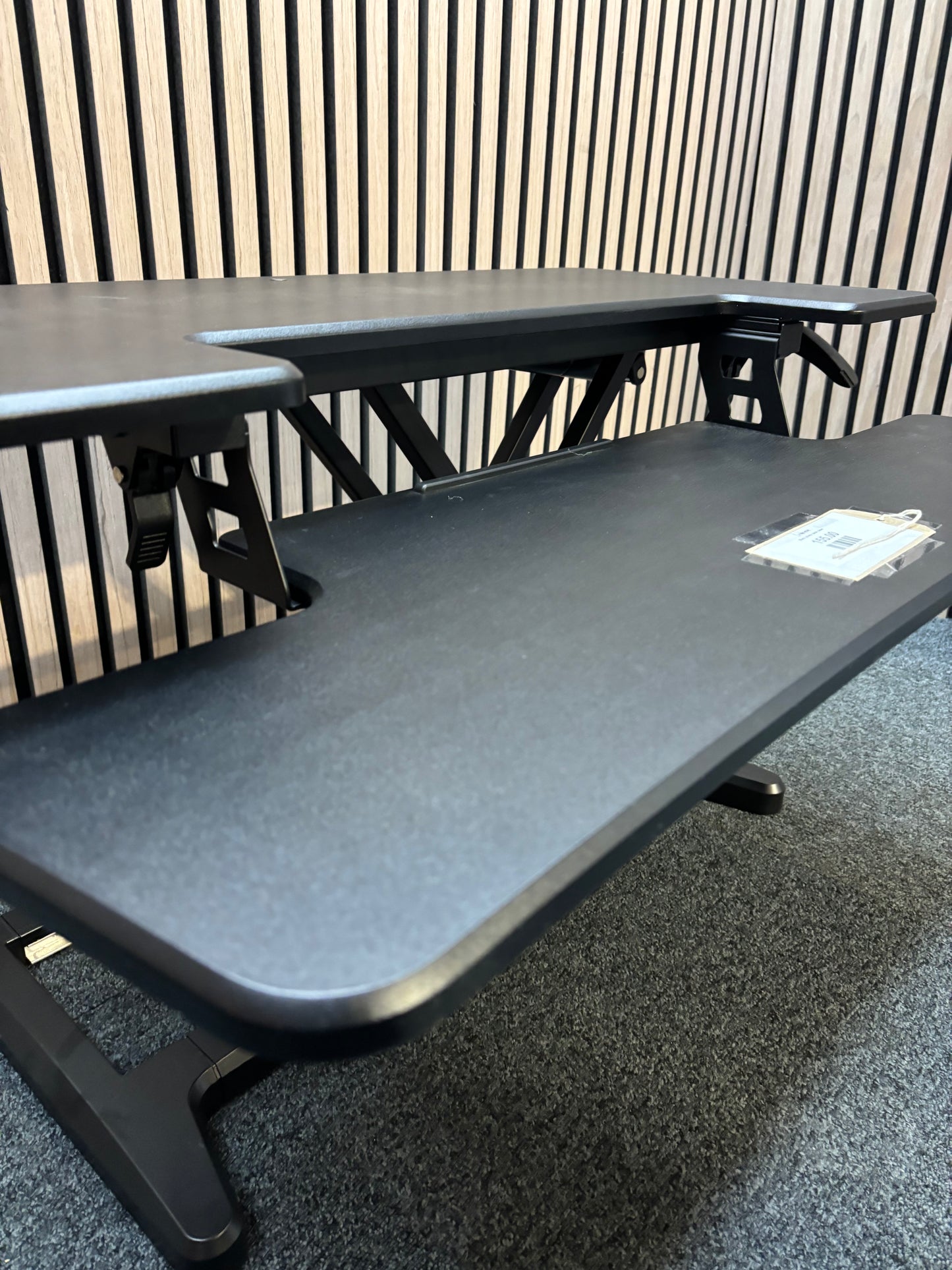 Black plastic desk raiser