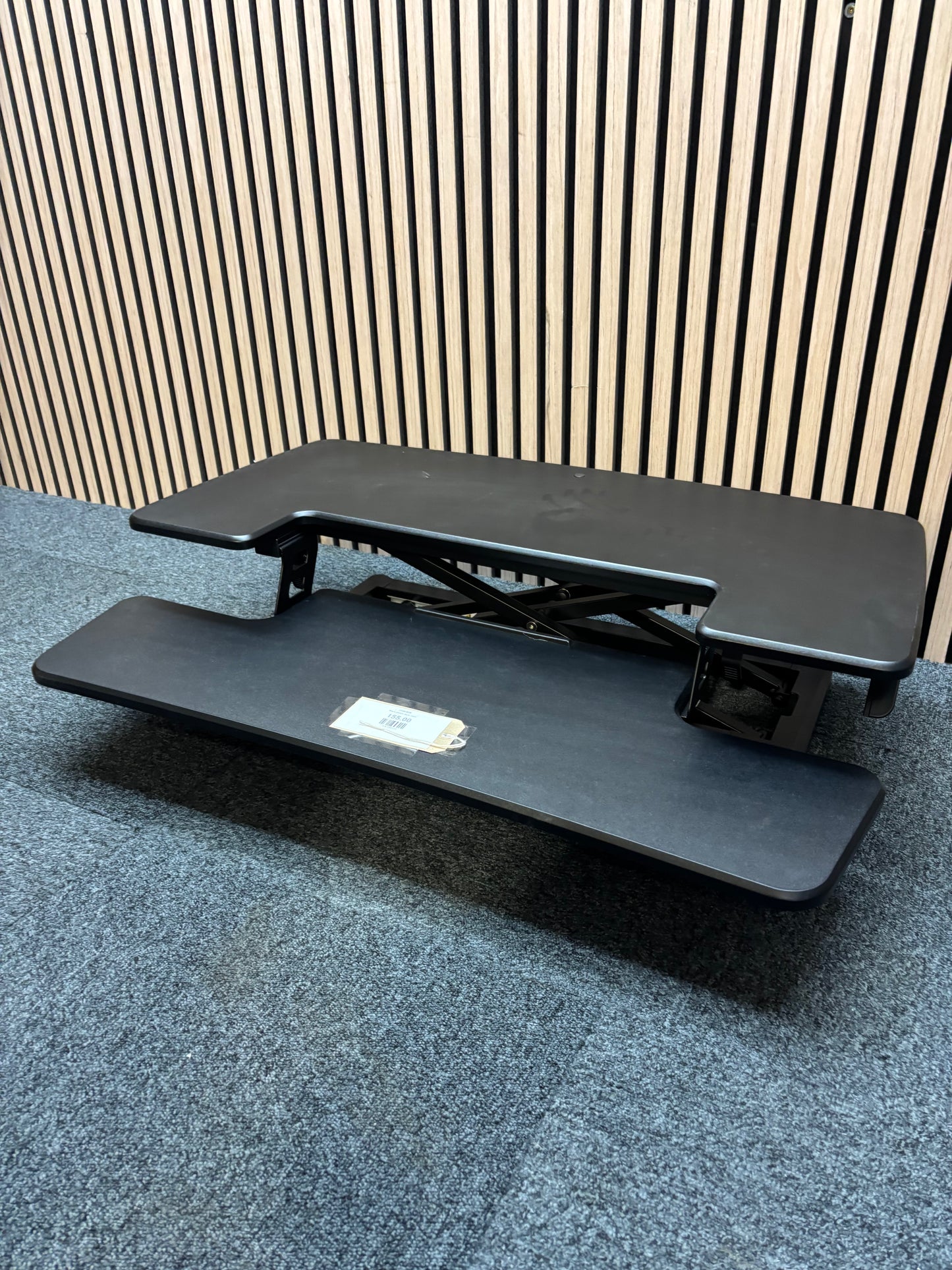 Black plastic desk raiser