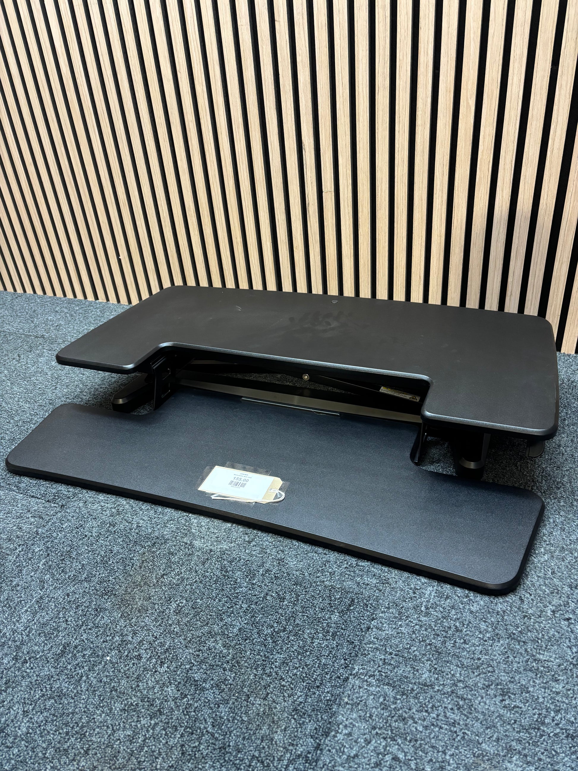 Black plastic desk raiser