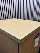 Switch Beech 4 drawer tall wooden filing cabinet 2 image