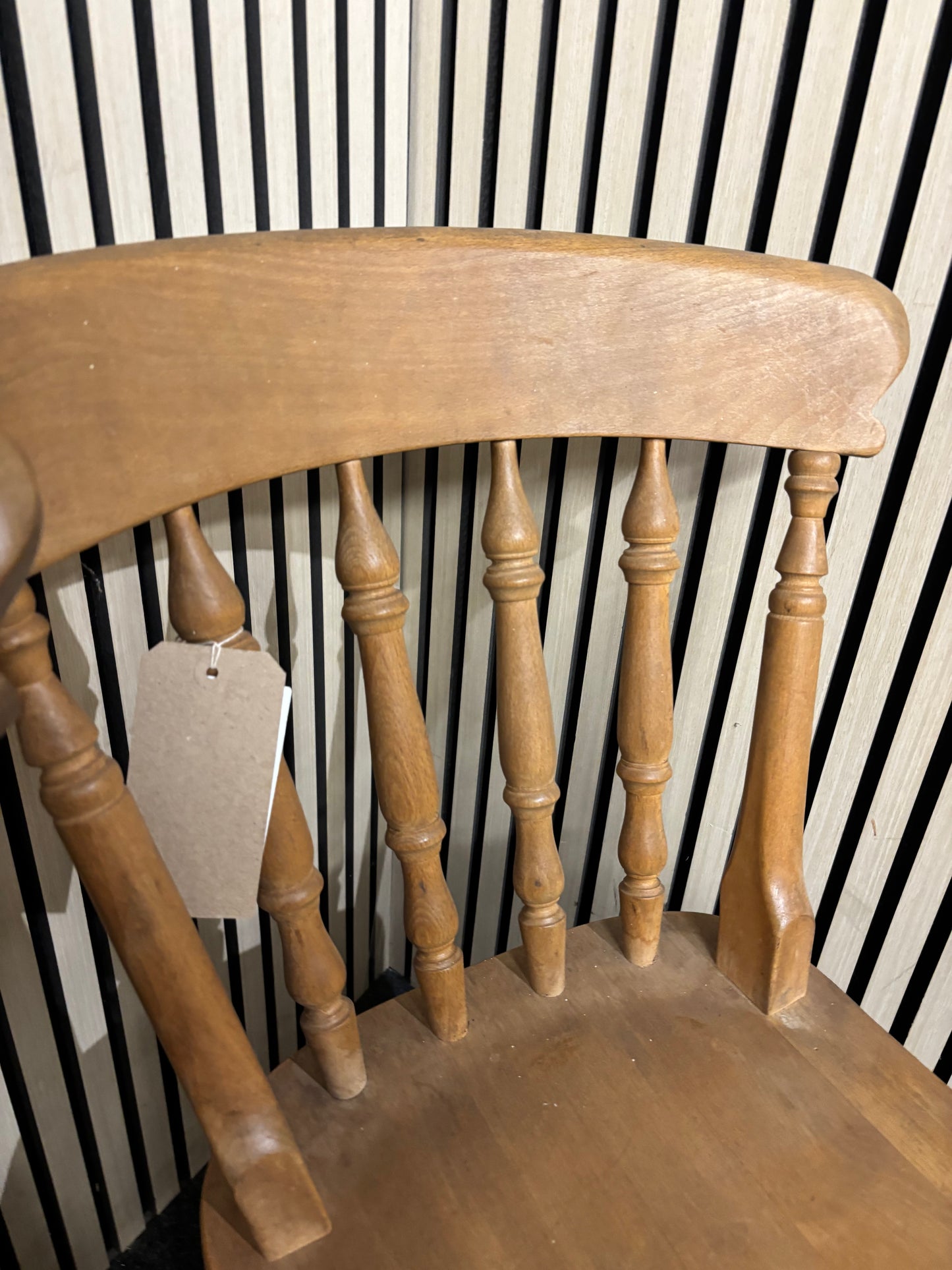 Pair of solid pine kitchen chairs  43545