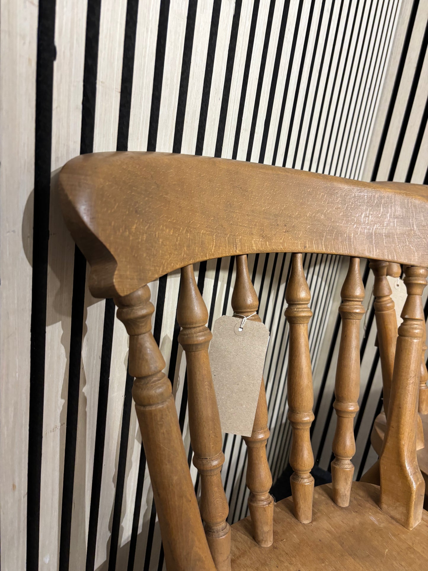 Pair of solid pine kitchen chairs  43545