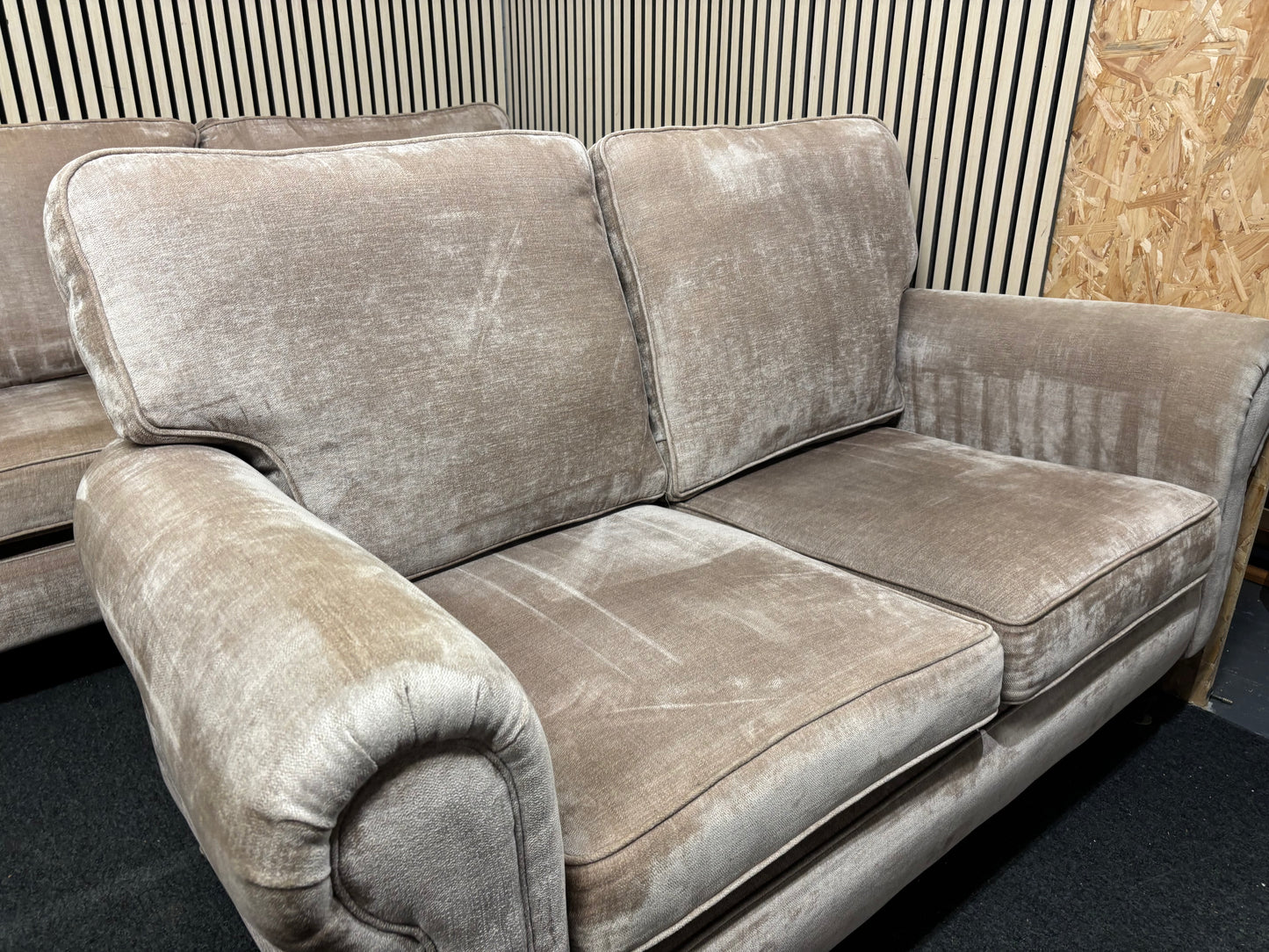 3+2 light brown fabric suite 43588
