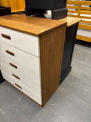 Switch Mahogany and white wooden 5 drawer chest of drawers (H 90 x W 72 x D 41 cm) 43486 2 image