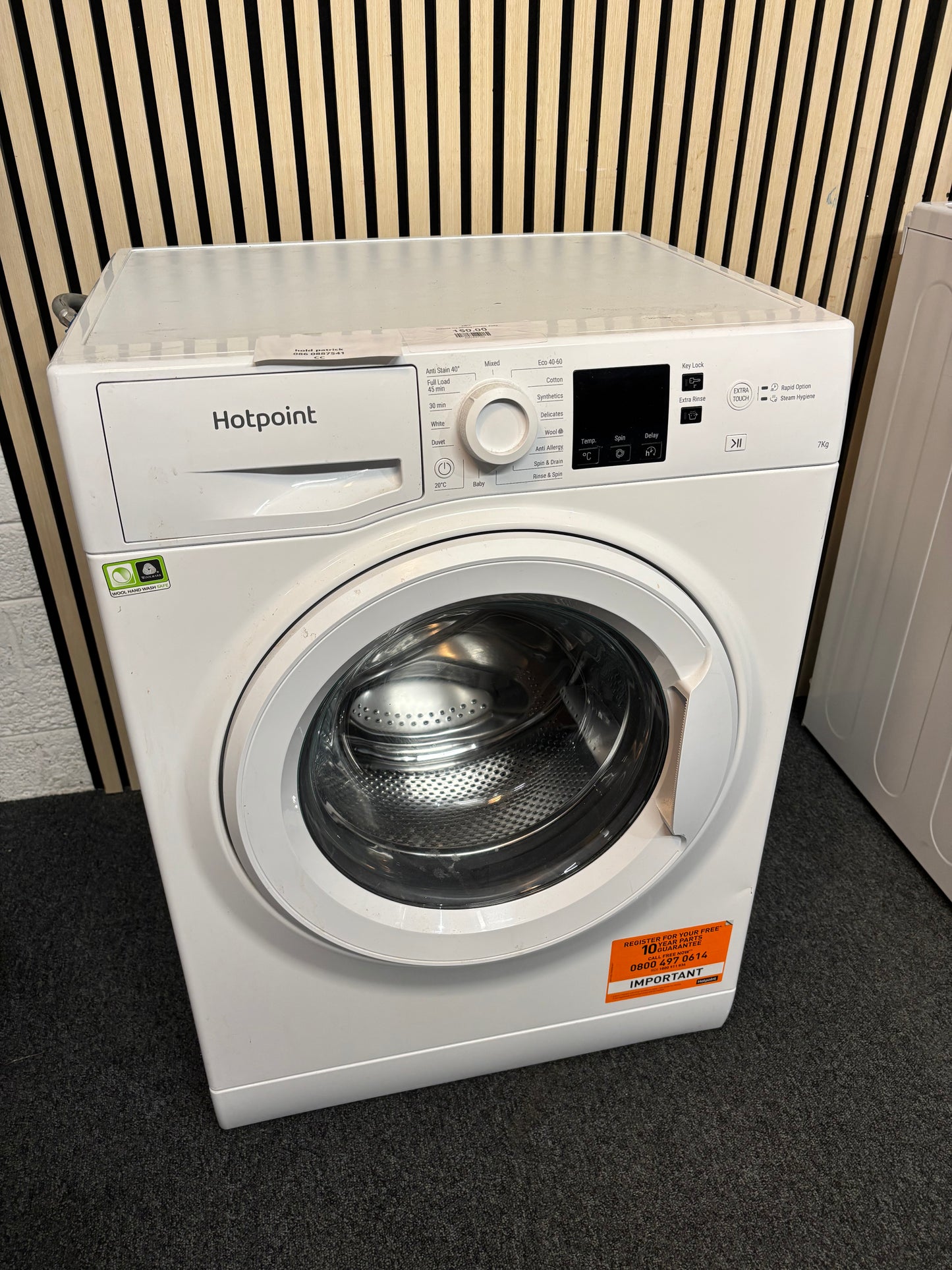 Hotpoint 7kg washing machine  43612