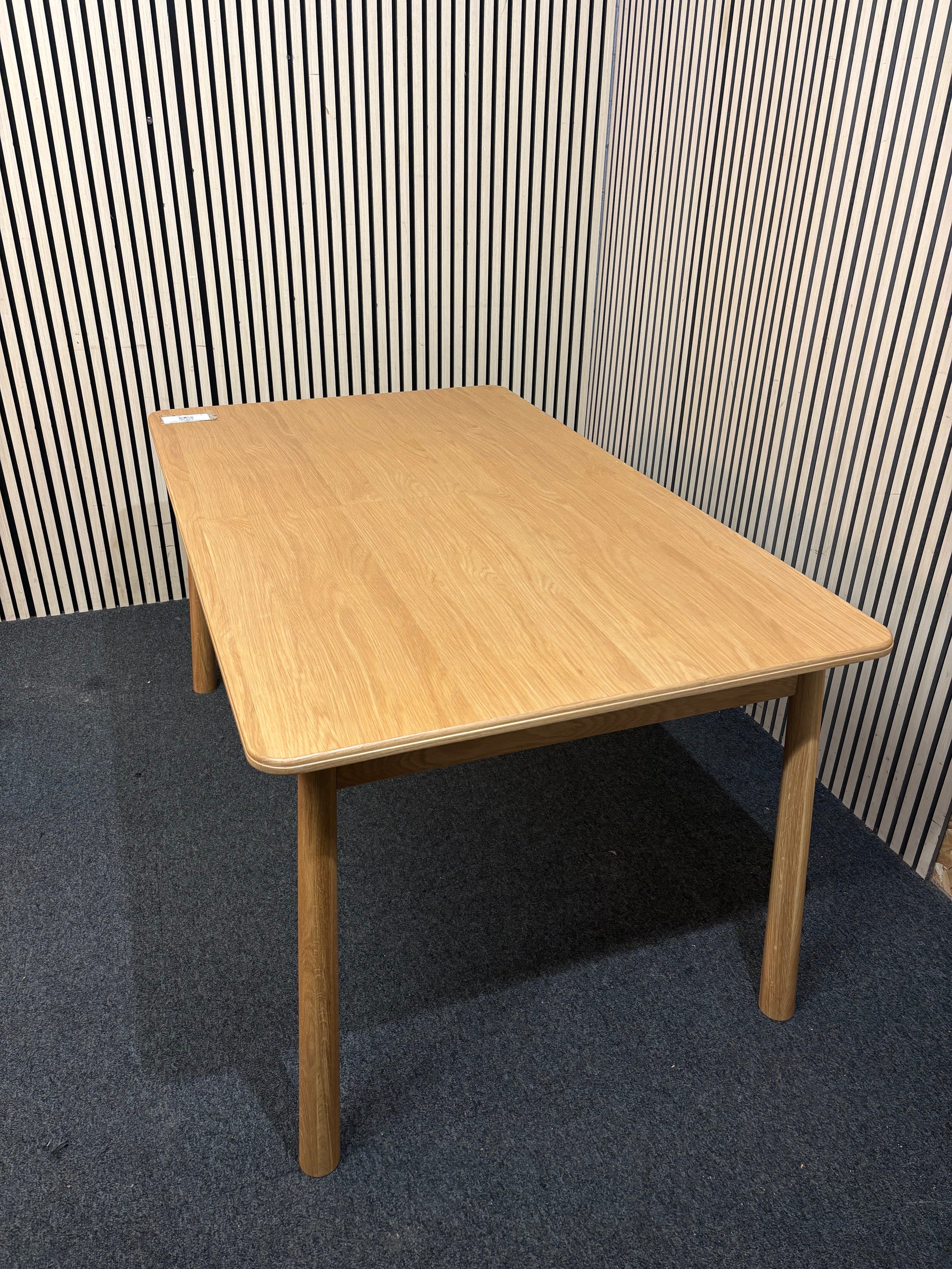 Natural oak large extendable dining table with oak legs 150Lx72Hx90d 43540