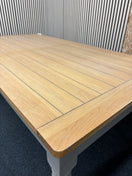 Switch Large oak veneer extendable dining table with green painted frame 1800Lx920D 43530 3 image