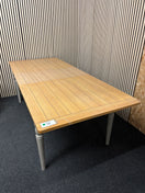Switch Large oak veneer extendable dining table with green painted frame 1800Lx920D 43530 2 image
