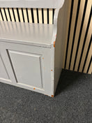Switch Grey painted solid wooden monks bench with storage 43647 2 image