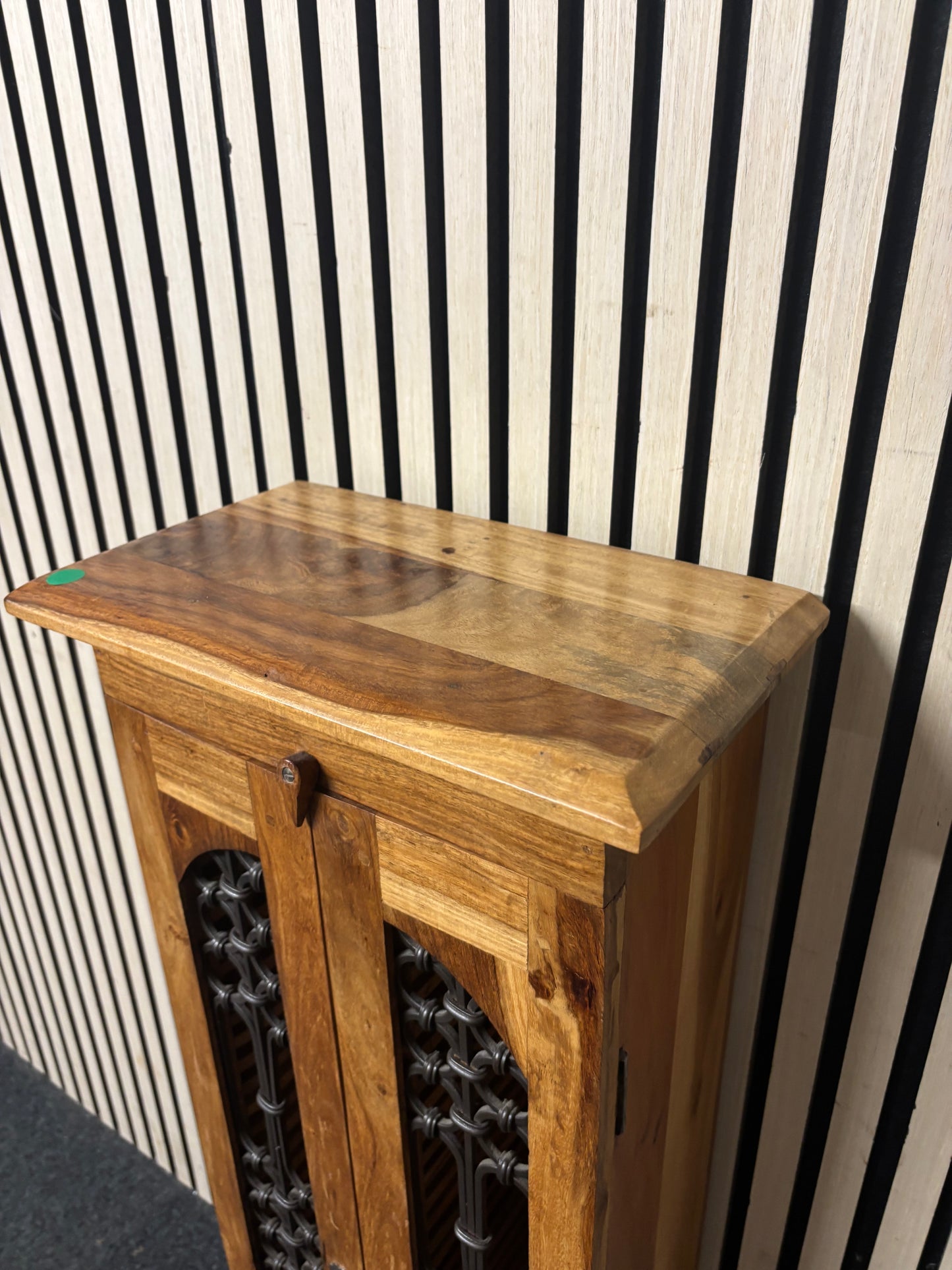 Pine lattice tall slim cd rack 43650