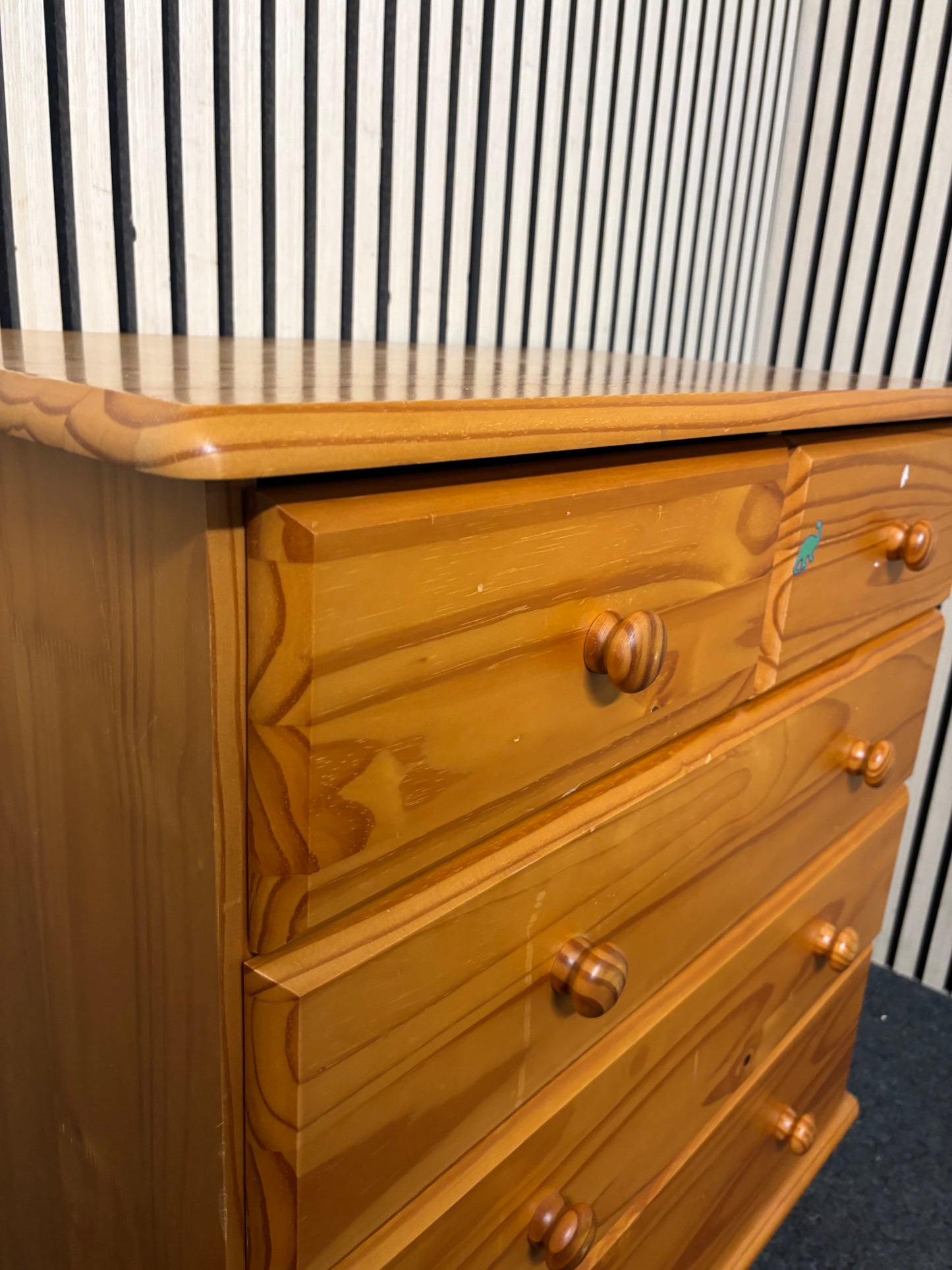 3+2 solid pine chest of drawers (H 83 x W 81 x D 43 cm) 43660