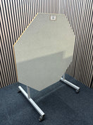 Switch 1200mm 50 pence octagonal tilt top grey formica top table on metal frame with castors. Price inc VAT - image 3 3 image