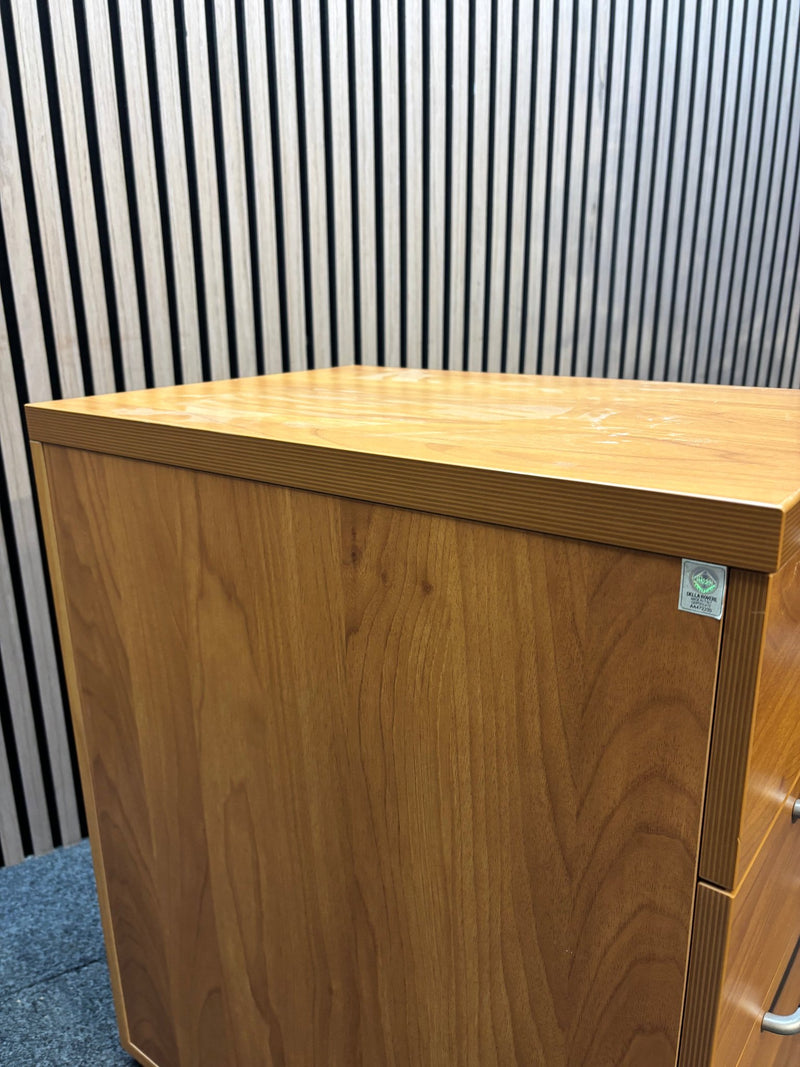 Wooden 600 desk high pedestal (600mm deep) - Cherry