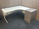 Switch Wooden 600 desk high pedestal  (600mm deep) - Grey Oak 2 image