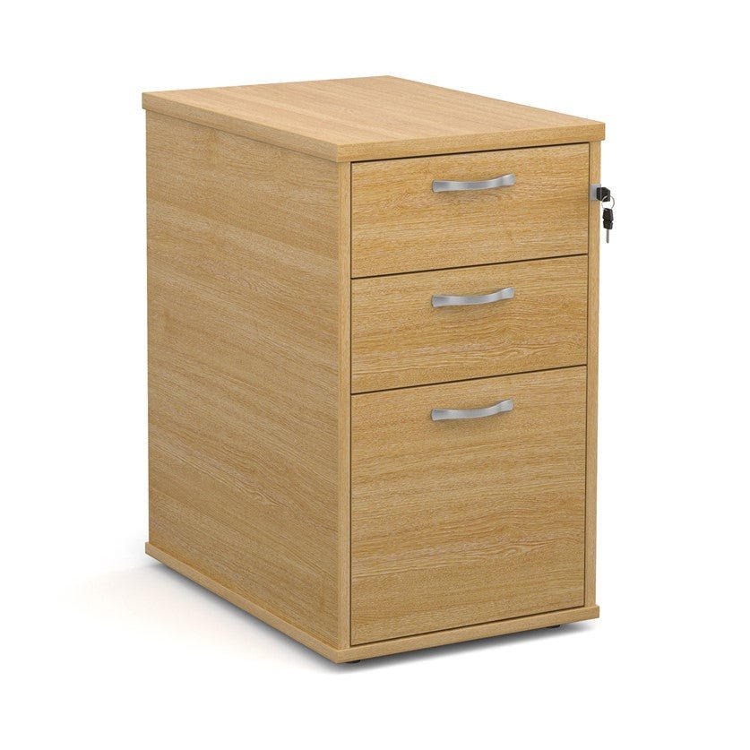 Wooden 600 desk high pedestal (600mm deep) in oak