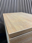 Wooden 600 desk high pedestal (600mm deep) - Oak/White