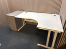 Switch Wooden 800 desk high pedestal  (800mm deep) - Grey Oak 2 image
