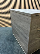 Switch Wooden 800 desk high pedestal  (800mm deep) - Grey Oak 3 image