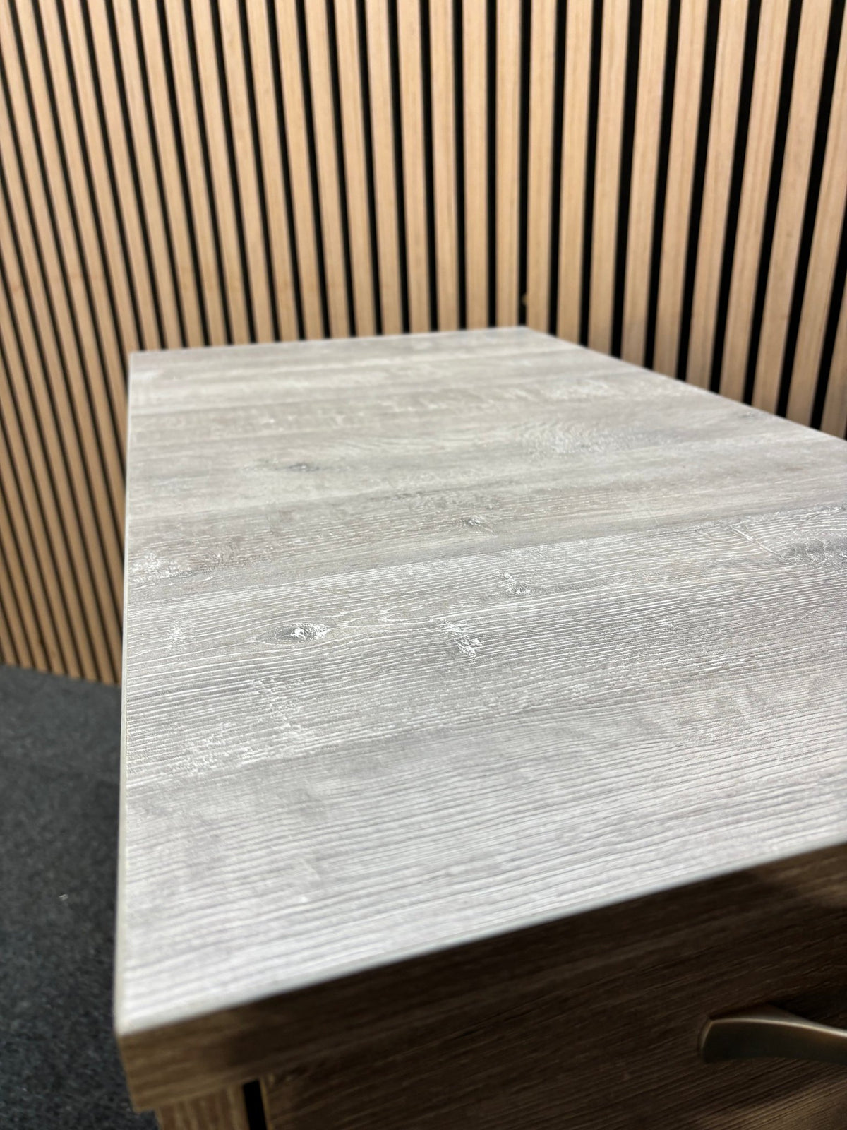 Wooden 800 desk high pedestal  (800mm deep) - Grey Oak