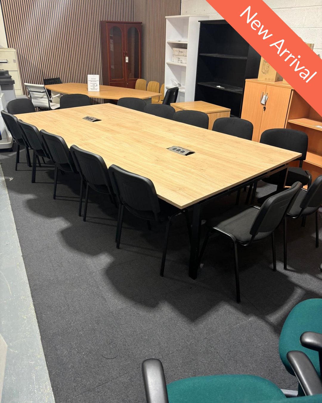 Adapt boardroom table light oak- 3.2m x 1.6m