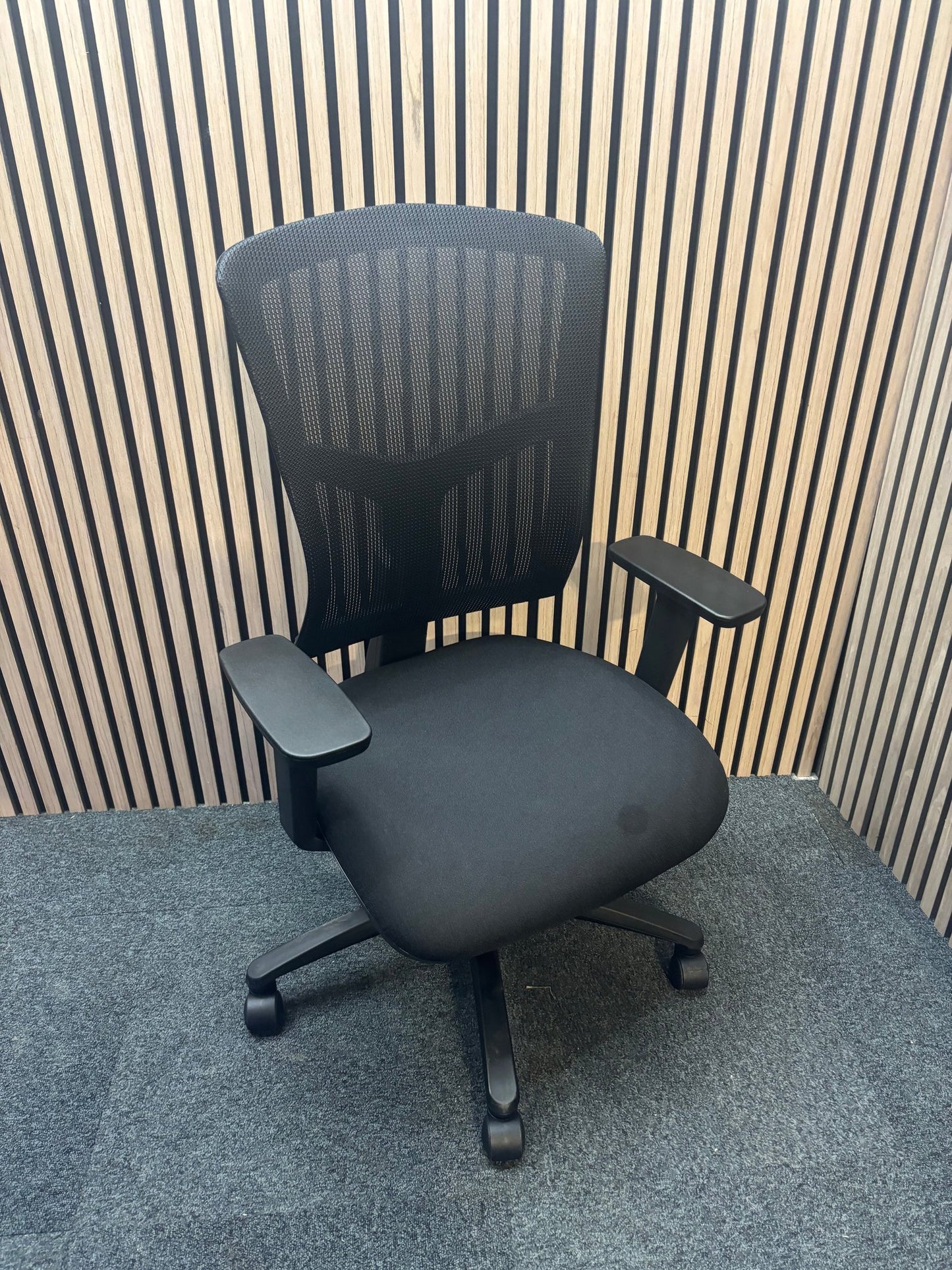 Altino black mesh back, black seat with height adjustable arms