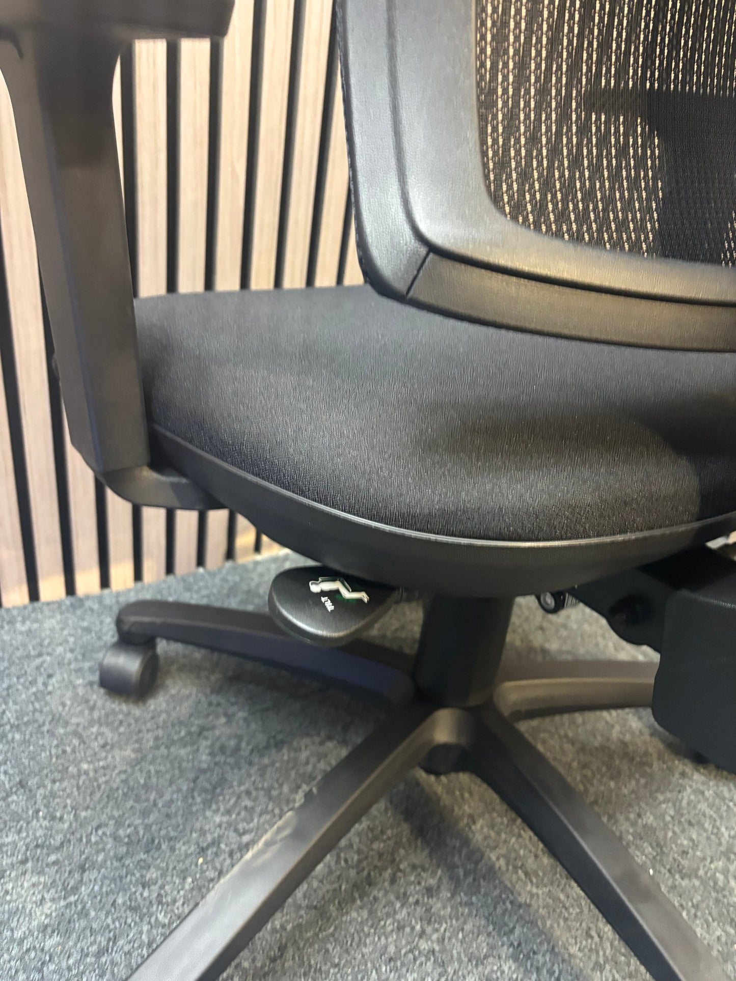 Altino black mesh back, black seat with height adjustable arms