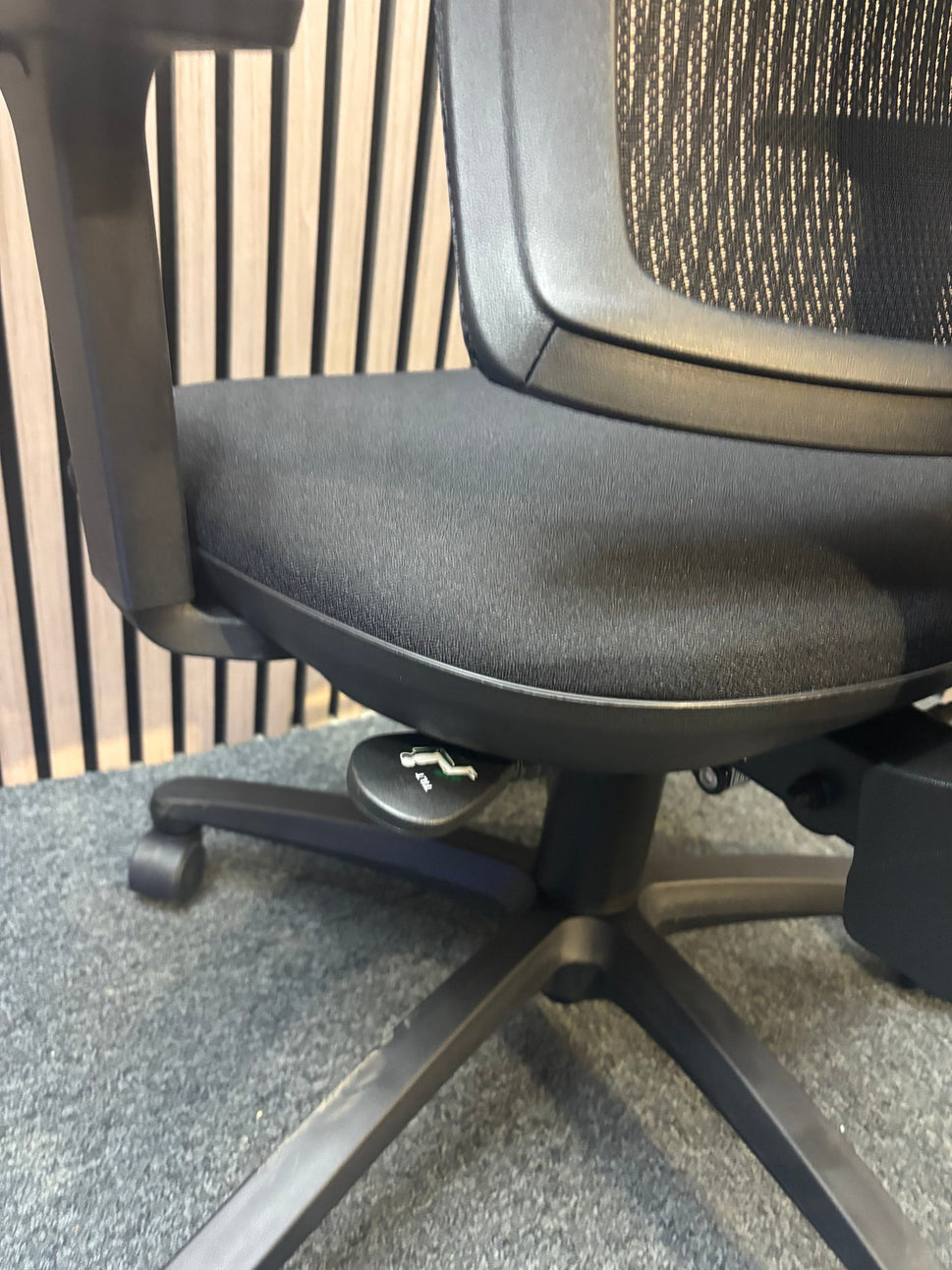 Altino black mesh back, black seat with height adjustable arms