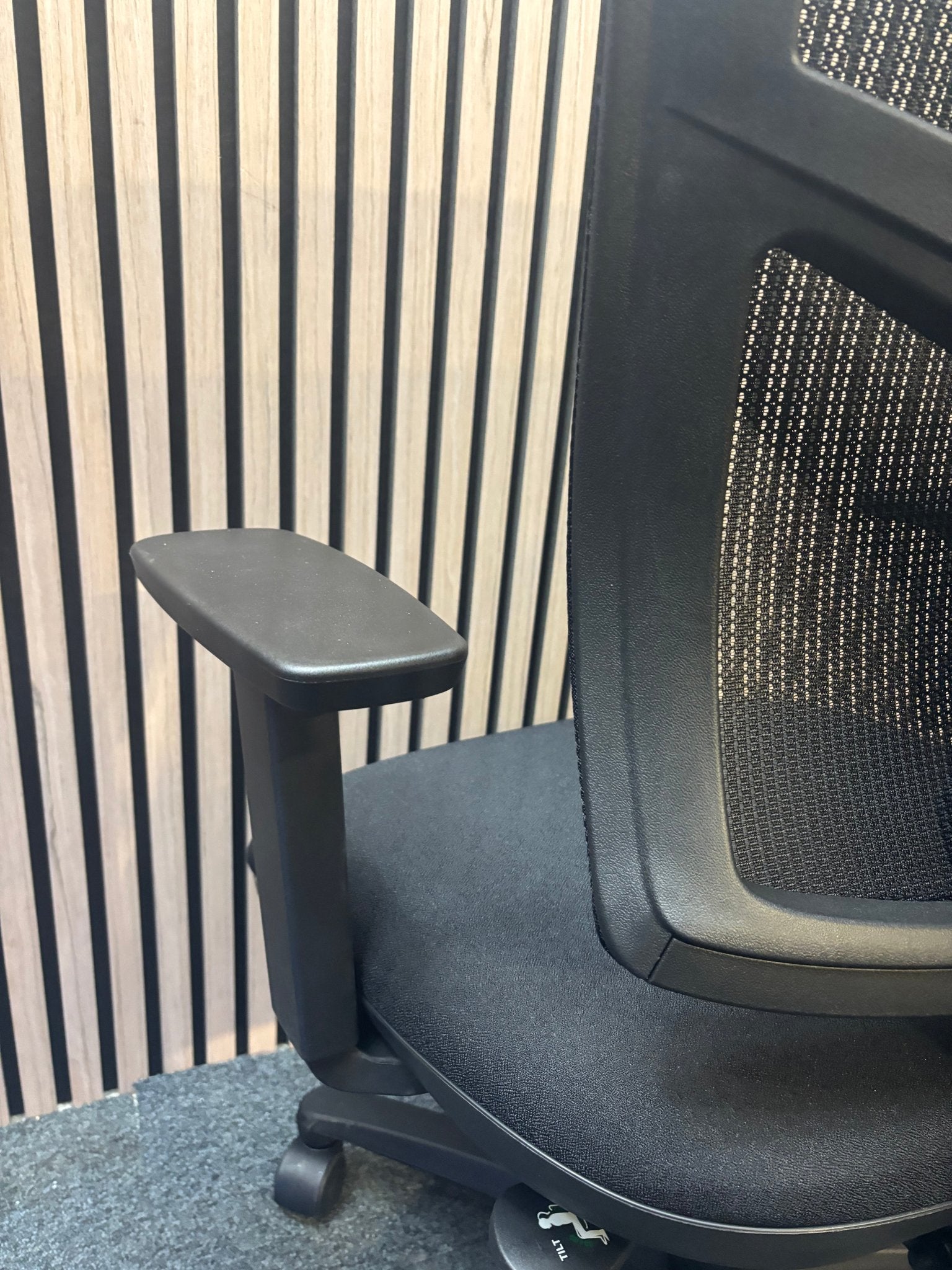 Altino black mesh back, black seat with height adjustable arms