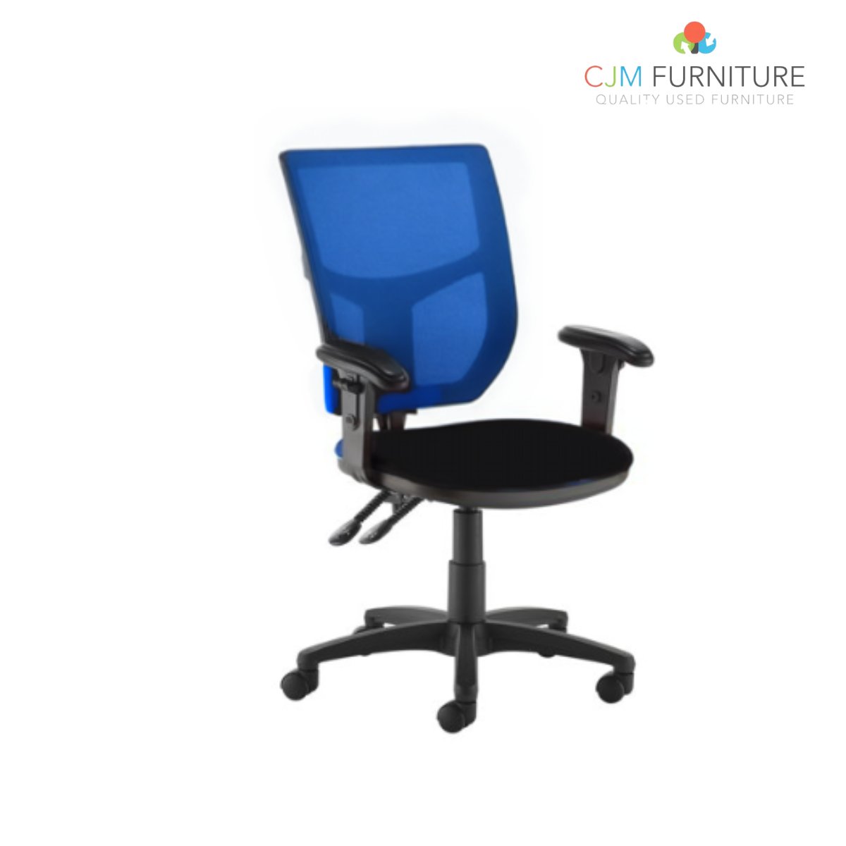 Altino blue mesh back, black seat with height adjustable arms