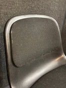 Switch Black chrome framed polyprop stacking chair with black fabric seat LARGE QTY IN STOCK 3 image