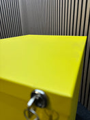 Steel 2 drawer contract filing cabinet 711mm high- yellow (Damage to bottom file)
