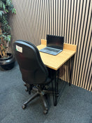 Switch Beech laminate laptop study desk (W 60 x D 70 cm) with metal legs 2 image