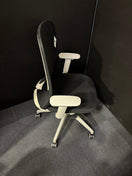 Switch Sway black mesh back adjustable operator chair with black fabric seat, grey frame and base 3 image